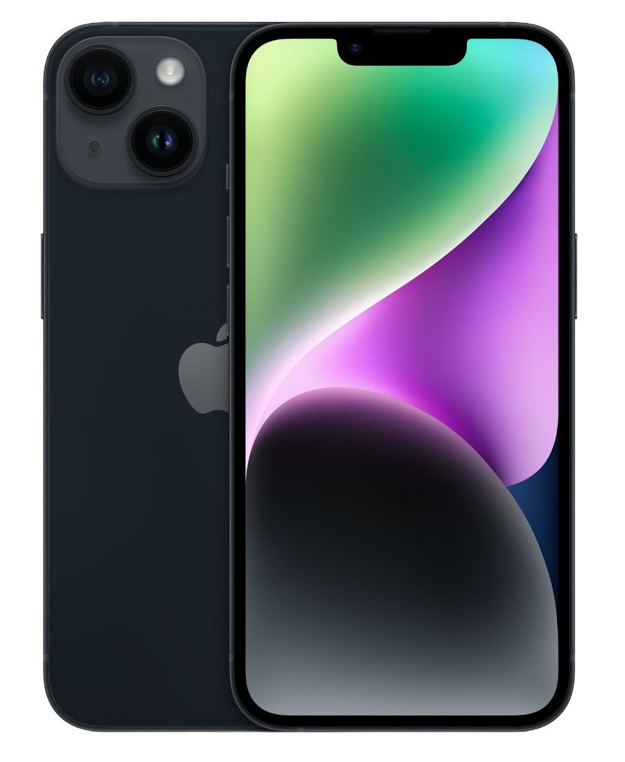 Apple iPhone 14 Midnight Front