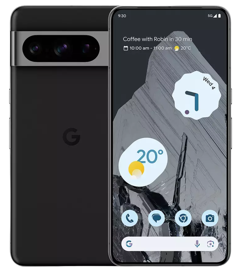 Google Pixel 8 pro obsidian front